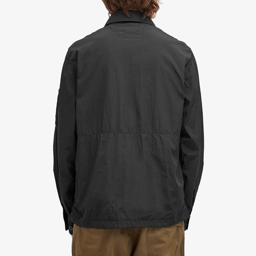 CP Company Men's Chrome-R Full Button Overshirt Black
